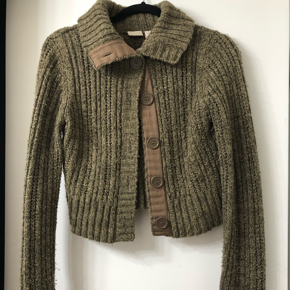 Crop sweater jacket